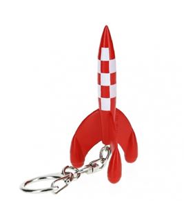 LLAVERO PVC - COHETE - 5,5CM - llavero-figura-tintin-el-cohete-lunar-55cm-moulinsart-42438-2010