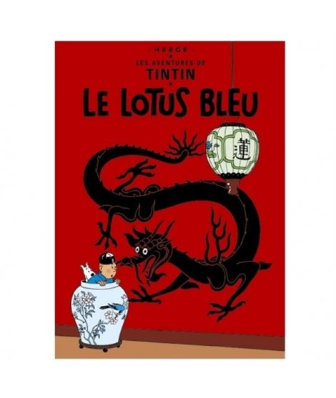 POSTER LE LOTUS BLEU-60x40cm. - poster-moulinsart-album-de-tintin-el-loto-azul-23300-40x60cm_1