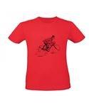 CAMISETA BICI LOTO (ROJA) - camiseta-tintin-y-milu-bicicleta-roja